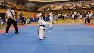 漆谷康志郎　準決勝　優勢勝ち　幼年の部　主催国際空手道連盟 極真会館　世界全極真東京志優会2021関東選空手道選手権大会　第9回全日本ジュニアチャンピオンシップ権利獲得