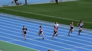 ２０２１ 日清カップ 東京都小学生陸上競技交流大会　小学６年生女子１００ｍ　優音