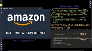 Amazon Interview Question Leetcode 57 Insert Interval