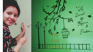 Easy wall painting Tree and Birds