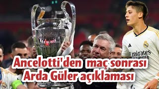 💥 Ancelotti'den final sonrası Arda Güler açıklaması #realmadrid