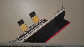 titanic stop motion paper sinking 🚢🆘🆘