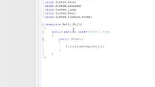 Hello World - Windows Forms Application (C# .NET)
