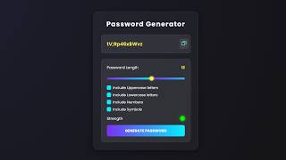 Build a Secure Password Generator 😱 | HTML CSS JavaScript Project