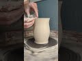 throwing a tall porcelain mug make pottery with me