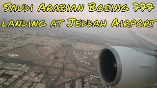 Saudi Arabian Boeing 777 landing at Jeddah Airport || Flight SV 737 Saudi Airline [FULL HD] amazing