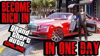 How to Become Rich in GTA 5 Online in 1 Day 2021 l RAGS to RICHES!