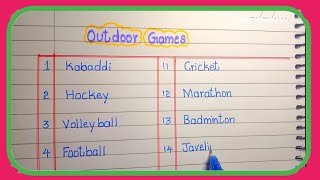 outdoor game || 20 outdoor games name in english @Studyfacilitator