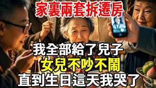 家裏兩套拆遷房，我全部給了兒子，女兒不吵不鬧，直到生日這天我哭了！【老人社】