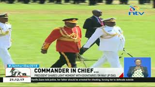 President Kenyatta steals show in ceremonial military garb