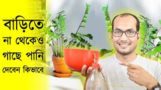 বাড়িতে না থেকেও লম্বা সময় ধরে গাছে পানি দেবেন কিভাবে - Self watering system for plants