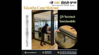 Temizlenebilir/Silinebilir Giyotin Cam Sistemi