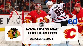 Dustin Wolf Makes 32 Saves In 3-1 Win | Flames Vs Blackhawks | October 15, 2024