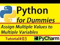 Python tutorial 03 | Assign multiple values to multiple variables