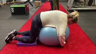 Exercise ball hugs