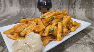 Spicy Garlic Sesame Fries with 5-Spice Mayo: A Flavor Explosion!