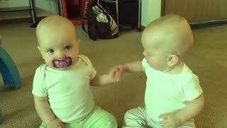 Twin Baby Girls Fight Over Pacifier   Meme Coffin Dance Cover Astronomia   Most Viewed