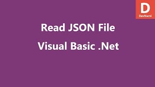 Visual Basic .Net Read JSON File