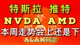 美股特斯拉(#特斯拉 #TSLA), 英伟达(#英伟达 #NVDA), AMD(#AMD),推特(#推特 #TWTR)本周走势分析。