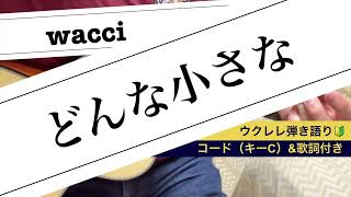 ウクレレ弾き語り🔰どんな小さな（wacci）コード（キーC）\u0026歌詞付き【初心者向け】