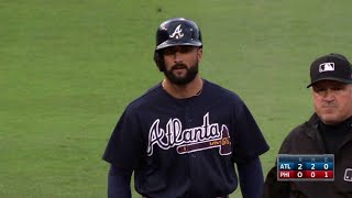 ATL@PHI: Markakis hits an RBI double down the line