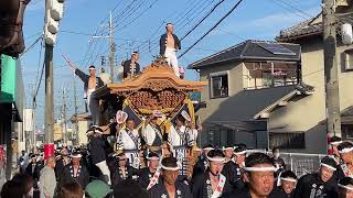 岸和田市 山直地区 岡山町山出小路 新調入魂式。