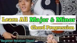 Learn All Major & Minor Guitar Chord Progression | Basic Chords Relation | (English Subtitles)
