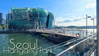 [4k] 주말 한강공원 반포대교 세빛섬 가빛섬 위킹투어 / Seoul's walking tour of Banpo Bridge, Sebit Island, Garbit Island