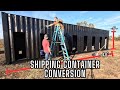 Shipping Container Transformation: Fresh Paint for the Ultimate Chicken Coop Conversion!