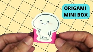 Origami Mini Box Easy with sticker | How to make Origami Mini Box