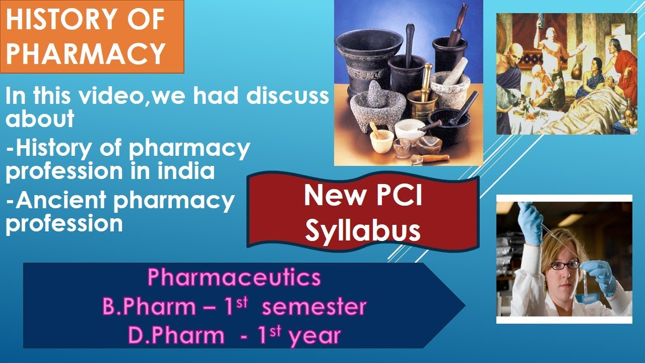 History Of Pharmacy Profession In India|Ancient Pharmacy Profession|New ...