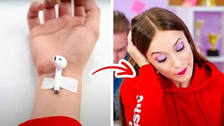 FUN WAYS TO SNEAK ANYTHING ANYWHERE || Funny Sneaky Tricks And Tips By 123 GO! GOLD