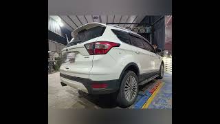 新竹龍嚎手工排氣管/#KUGA_2.5代_2.0t/中段直通/63mm雙閥門尾桶/雙出卡夢尾飾管（114mm)