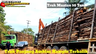 Dramatic Evacuation!! Heavy Loaded Long Truck Collapses On Hillside