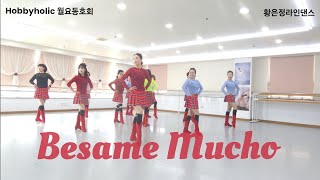 Besame Mucho Line Dance - Beginner Level/#초급라인댄스 #하비홀릭라인댄스 #월요동호회