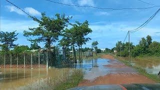 ជំនន់ទឹកភ្លៀងនៅខេត្តសៀមរាបម្ដុំភូមិកន្ត្រកស្វាយដង្គំ - Flooding in Siem Reap province