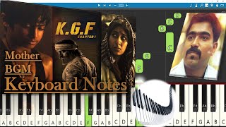 KGF Mother BGM Keyboard Notes (piano cover) | Ravi Basrur | Yash | Prashanth Neel