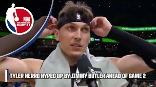 Tyler Herro on Jimmy Butler after Game 2 win 🗣️ 'HE TOLD ME TO LEAD THESE GUYS!'