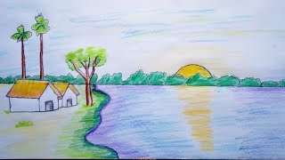 Featured image of post Scenery My Village Drawing Easy / Draw mountain riverside village scenery with oil pastel how to draw mountain hill village scenery step by step | easy nature.