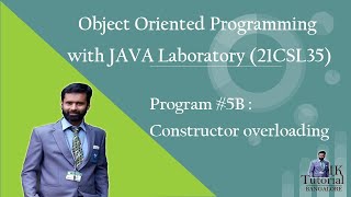 Java program for Constructor overloading.| Program#5B | VTU 3rd sem java laboratory | Polymorphism