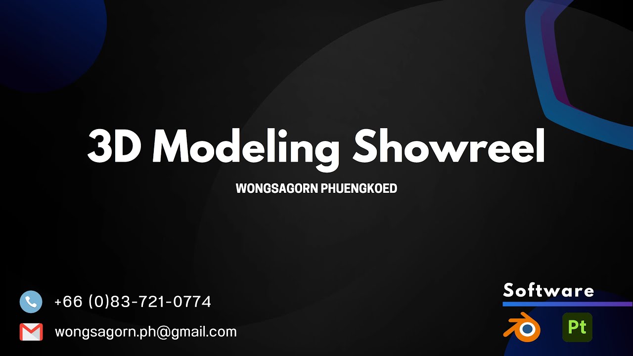 3d Modeling Showreel Youtube