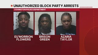 3 arrested after police shut down ‘unauthorized block party’ in Covington