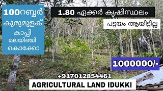 1ഏക്കർ 80സെന്റ് മൊത്ത വില 10ലക്ഷം.idukki 👇👇check description