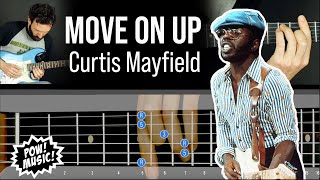 "Move On Up" by Curtis Mayfield - Funky Rhythm Guitar Lesson & Chord Analysis 🎸 (fretLIVE Animation)
