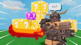 Using Barbarian Kit in LUCKY Block is OP (Roblox Bedwars)