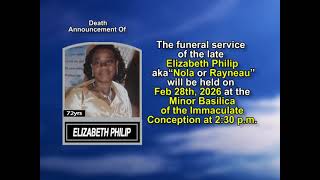 Elizabeth Philip ~ Short Obituary