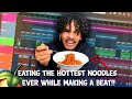 How To Make FIRE BEATS & MELODIES While Eating the HOTTEST NOODLES EVER | FL Studio Tutorial