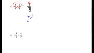 Lehmann 2 2 #35 42 add \u0026 subtract fractions with same denom