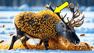 A Massive Reindeer Covered in Millions of Beetles Was Successfully Rescued in the Arctic