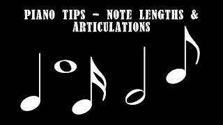 Piano Tip - Note length and articulations